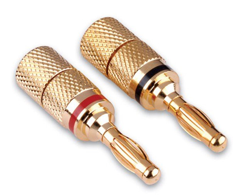 Vanco 280040RDX Gold Plated Red Banana Plugs