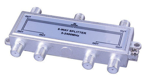 Vanco 3A0016X 6-Way 2.4GHz Satellite Splitter