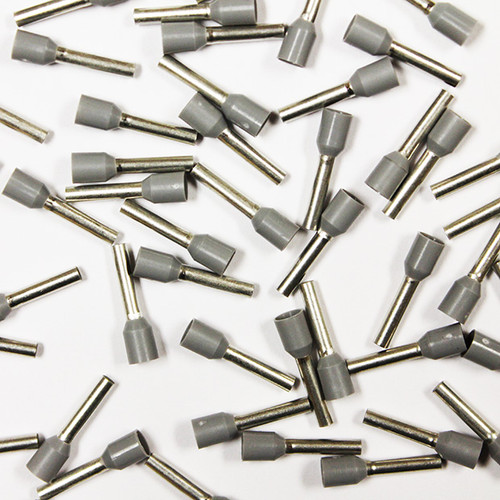 Eclipse 701-113 Gray AWG 14 12mm Barrel Wire Ferrule, 500 Pack