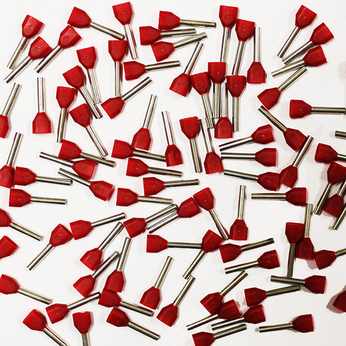 Eclipse 701-139 Red AWG 18x2 Twin 12mm Barrel Wire Ferrule, 500 Pack