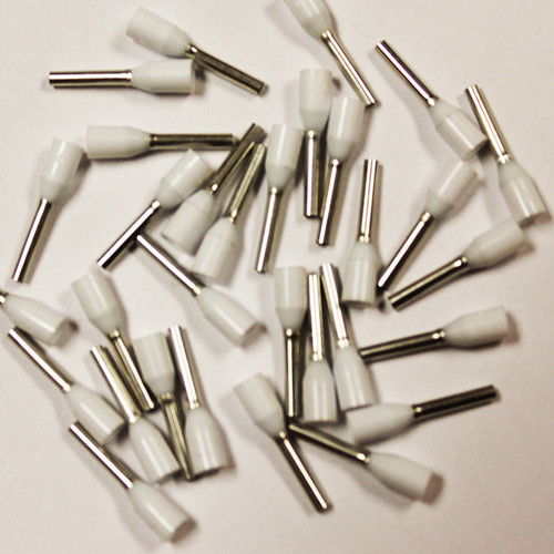 Eclipse 701-011 White AWG 18 8mm Barrel Wire Ferrule, 500 Pack
