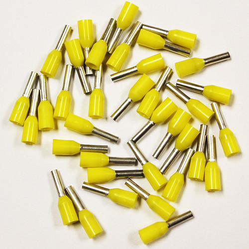 Eclipse 701-031 Yellow AWG 18 6mm Barrel Wire Ferrule, 500 Pack