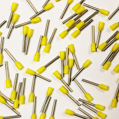 Eclipse 701-032 Yellow AWG 18 12mm Barrel Wire Ferrule, 500 Pack