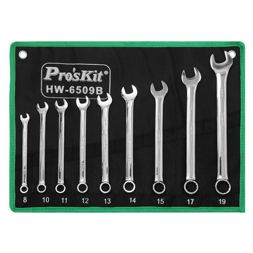 Pro'sKit HW-6509B 9-Piece Metric Combination Wrench Set