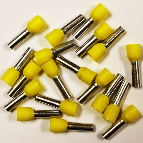 Eclipse 701-085 Yellow AWG 10 12mm Barrel Wire Ferrule, 100 Pack