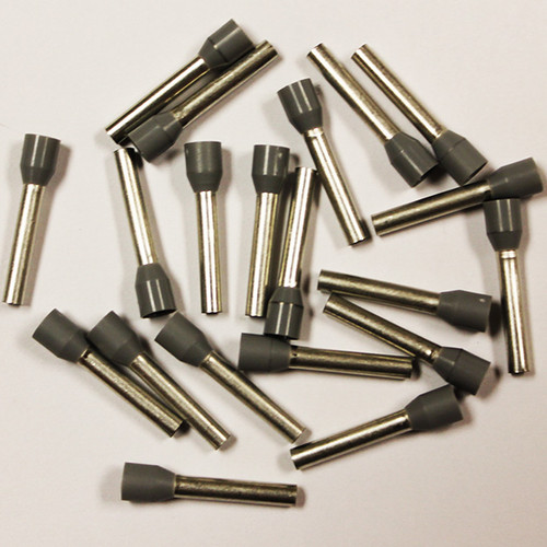 Eclipse 701-037 Gray AWG 12 10mm Barrel Wire Ferrule, 100 Pack