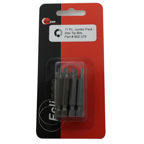 Eclipse 902-379 11-Piece Jumbo Pack Assorted Star Tip 1-15/16" Power Bit Set