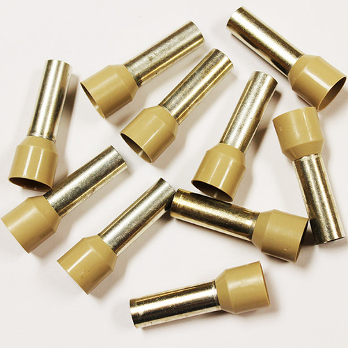 Eclipse 701-045 Beige AWG 2 25mm Barrel Wire Ferrule, 25 Pack