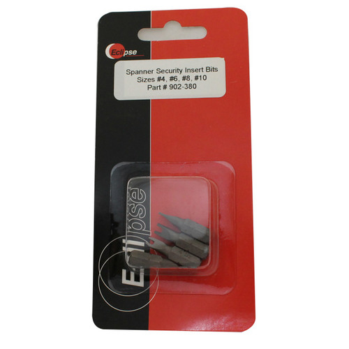 Eclipse 902-380 4-Piece Spanner Security 1" Insert Bit Set