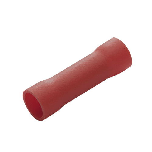 Eclipse 902-418-10 AWG 22-16 Red Insulted PVC Copper Tubular Butt Splice Connector, 10 Pack