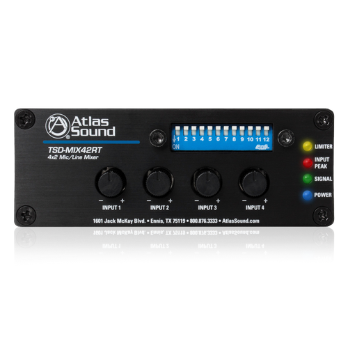 Atlas TSD-MIX42RT 4x2 Mic/Line Mixer