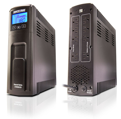 MinuteMan ETR550LCD 550 VA 8-Outlet Line Interactive UPS