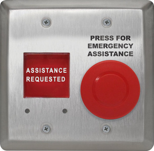 Camden Controls CM-AF540SO Double Gang, Push/Pull Mushroom LED Annunicator