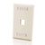 C2G CG03410 1-Port White Keystone Single Gang Wall Plate