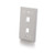 C2G CG03411 2-Port White Keystone Single Gang Wall Plate