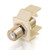 C2G CG03814 Snap-In F-Type F/F Ivory Keystone Insert Module