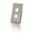 C2G 37094 2-Port Stainless Steel Keystone Single Gang Wall Plate