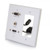 C2G CG39877 HDMI, VGA & 3.5MM Audio Pass Through Double Gang Wall Plate