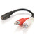 C2G CG40424 6" Value Series One 3.5MM Stereo Female To Two RCA Stereo Male Y-Cable