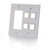 C2G CG41341 One Cutout & Four Keystone Double Gang Wall Plate
