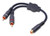 Vanco AGP3E 6ft. RCA Metal "Y" Cable Adapter