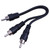 Vanco AC3R 6" RCA Male Plug to 2-RCA Male Plugs Y Adapter