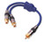 Vanco 110140 6" Premium RCA Metal Y Cable Adapter