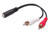 Vanco 110422 6" 3.5mm Stereo Jack to 2-RCA Male Plugs "Y" Adapter
