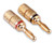 Vanco 280039 Red & Black Gold Plated Banana Plugs Pair
