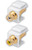 Vanco 820637 Yellow RCA Jack to F Female Keystone Insert