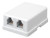 Vanco CMTJ42W Color Mate 4-Conductor White Surface Mount Jack