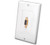 Vanco 281201 Slim Line Single White S-VGA Wall Plate