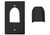 Vanco 120612 Custom Two-Piece Single Black Bulk Cable Wall Plate