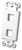 Vanco 820312 Decor Style 2 Port Ivory Multi-Media Wall Plate Insert