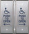 Camden CM-2520/4 Double Gang Vestibule Push Plate Switch / 'WHEELCHAIR' symbol and 'PUSH TO OPEN', blue