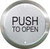 Camden CM-60/3 6" Round Push Plate Switch / 'PUSH TO OPEN', black graphics