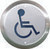 Camden CM-40/2 4 1/2" Round Push Plate Switch / 'WHEELCHAIR'  symbol, blue