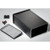 Hammond Manufacturing 1457N1602EBK black EMI/RFI shielded extruded aluminum enclosure 6.30x4.09x2.15