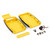 Hammond Manufacturing 1553DYLBKBAT yellow ABS w/ black soft side hand held enclosure & battery door 5.80x3.50x0.98