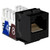 Quest NKJ-6501 Cat6 Black 8P8C Slim-Style 90 Degree Keystone Jack