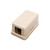 Quest NSB-5211 1-Port Ivory Unloaded Keystone Surface Mount Box