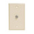 Quest VWP-1101 Ivory Single F-81 TV Wall Plate