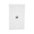 Quest VWP-1102 White Single F-81 TV Wall Plate