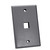 Quest NFP-1010 Single Gang Gray 1-Port Keystone Wall Plate