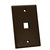 Quest NFP-1013 Single Gang Brown 1-Port Keystone Wall Plate