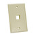 Quest NFP-1017 Single Gang Ivory 1-Port Keystone Wall Plate