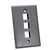 Quest NFP-1030 Single Gang Gray 3-Port Keystone Wall Plate