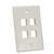 Quest NFP-1042 Single Gang Light Almond 4-Port Keystone Wall Plate