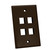 Quest NFP-1043 Single Gang Gray 4-Port Keystone Wall Plate