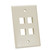 Quest NFP-1049 Single Gang Almond 4-Port Keystone Wall Plate